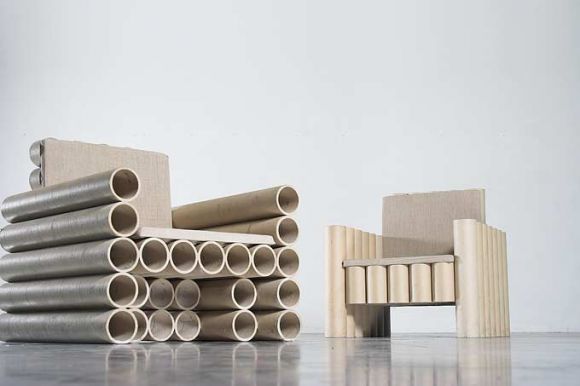 paper tube chair - Graphic Design Inspiration